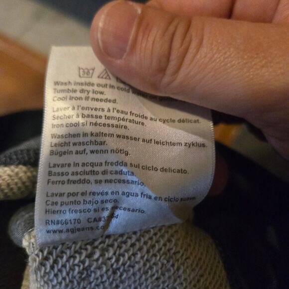 AG Adriano Goldschmied Contrast Denim Top XS Gray - Picture 6 of 7